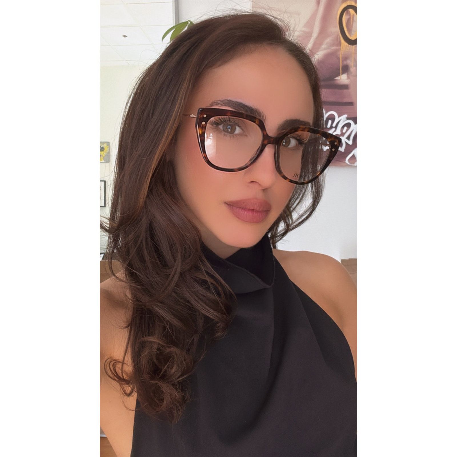 Dior NEW Dior MissDiorO B4I Eyeglasses Frames in Brown Havana Size ONE SIZE - 3 Thumbnail