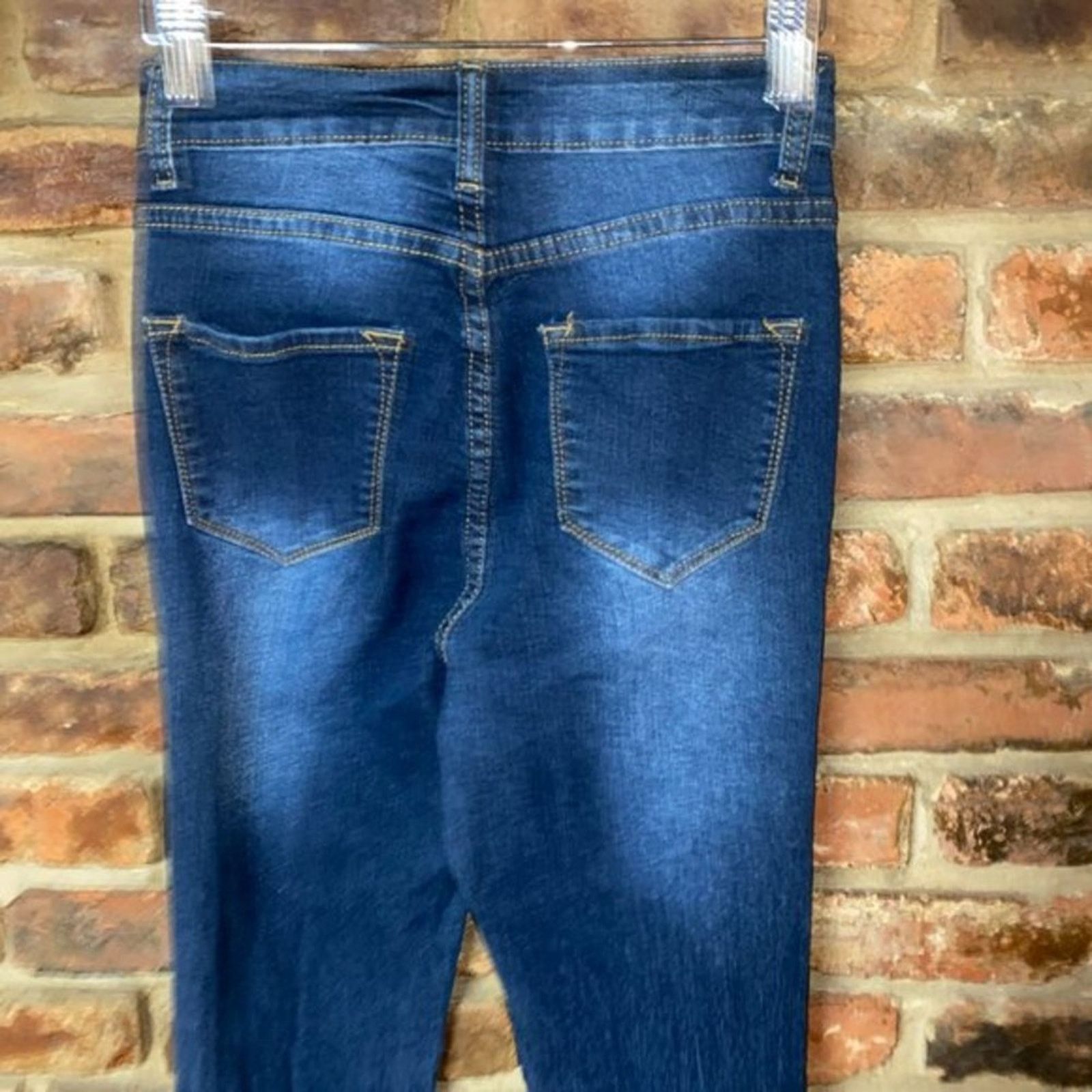 Other BOB Jeans Dark Blue Denim Distressed Skinny Jeggings 7/8 Size 30" / US 8 / IT 44 - 6 Thumbnail