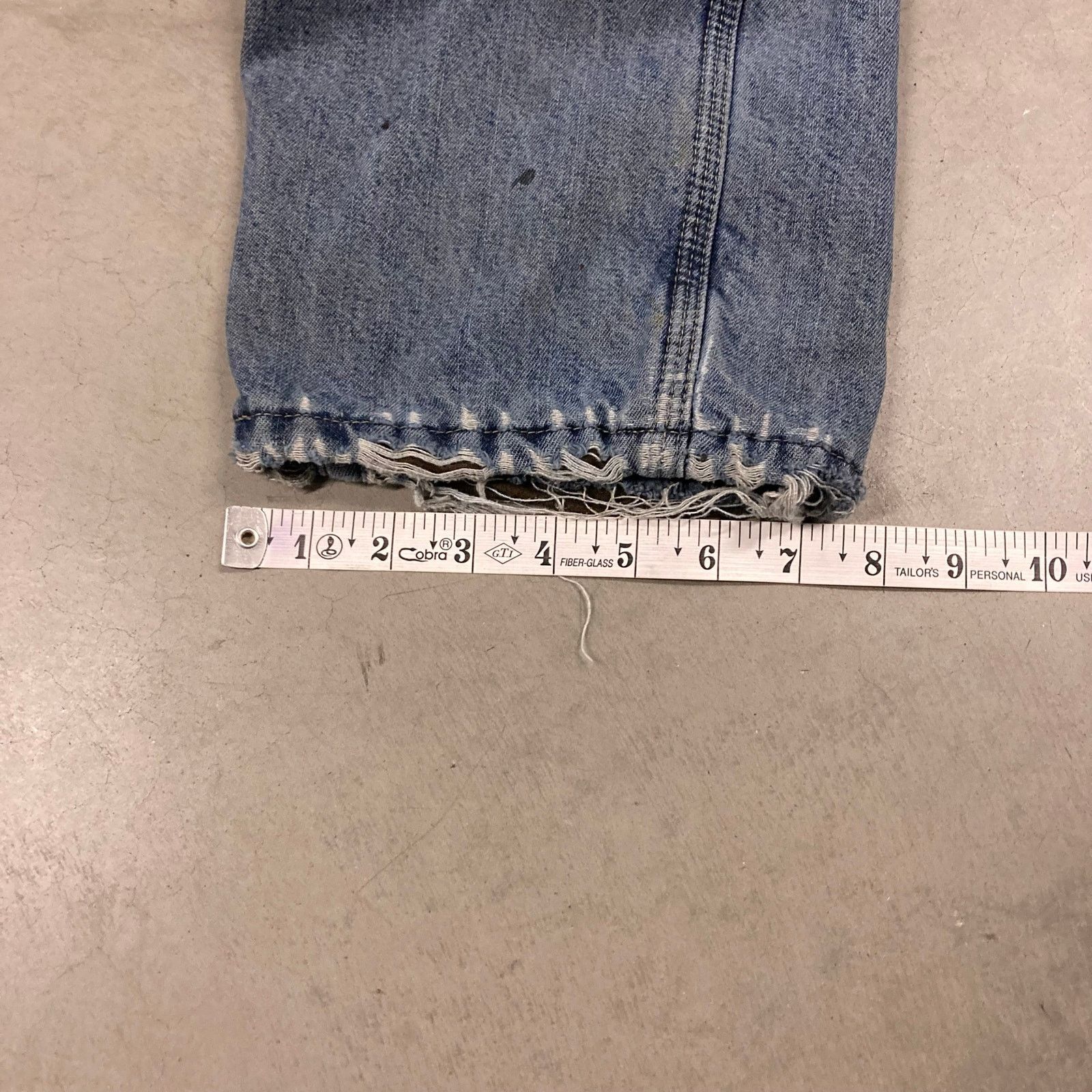 Vintage × Wrangler thrashed flannel lined wrangler carpenter cargo jeans 29x30 Size US 29 - 3 Thumbnail