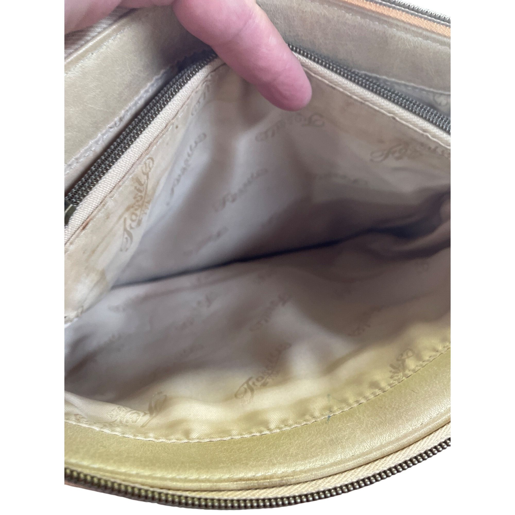 Fossil Fossil Womens Cream Leather vintage retro Crossbody Handbag Size ONE SIZE - 15 Thumbnail