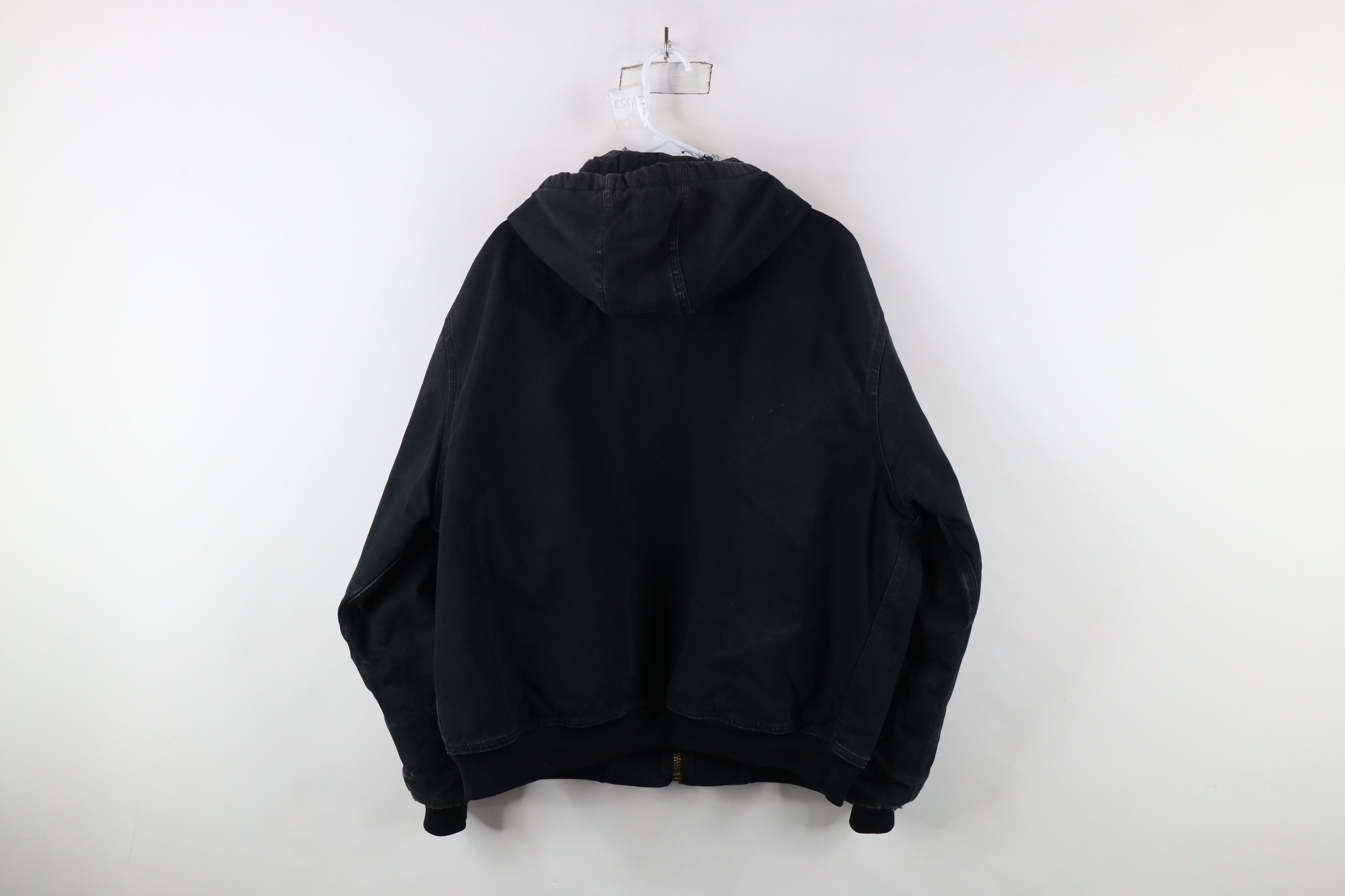 Dickies × Vintage Vintage 90s Dickies Out Quilted Canvas Hooded Jacket Black Size US XL / EU 56 / 4 - 15 Thumbnail