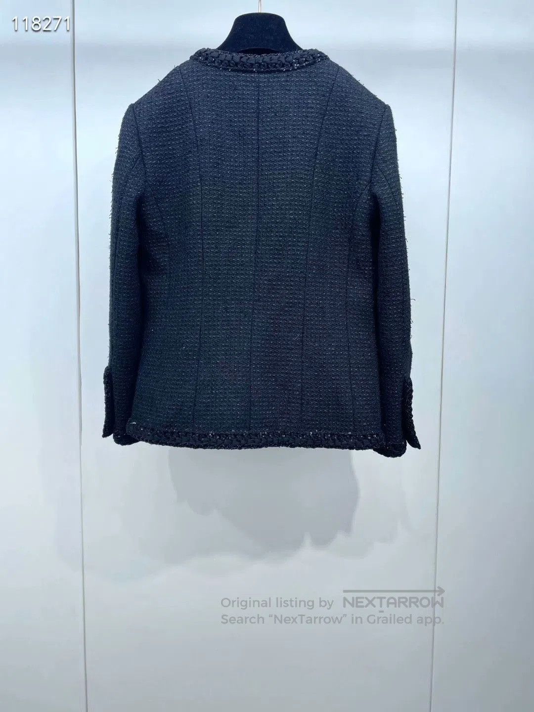 Chanel Chanel 25S Black Shimmer Jacket. Size XXS / US 00 / IT 34 - 2 Thumbnail