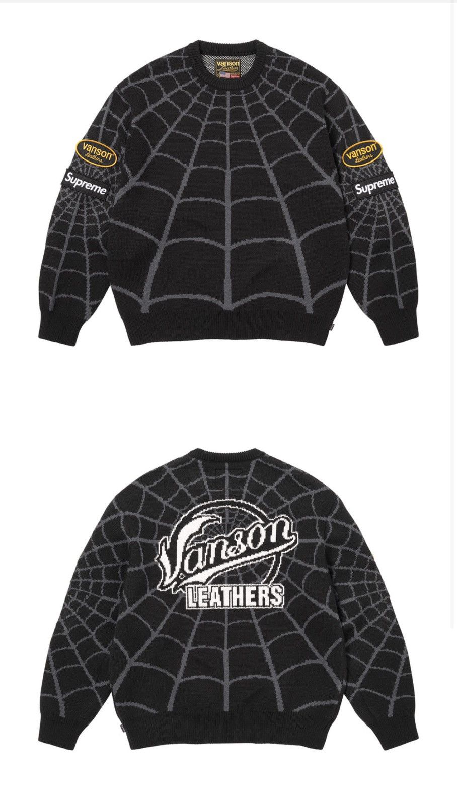 Supreme Supreme Vanson Spiderman Crewneck Sweater Size US XL / EU 56 / 4 - 2 Thumbnail