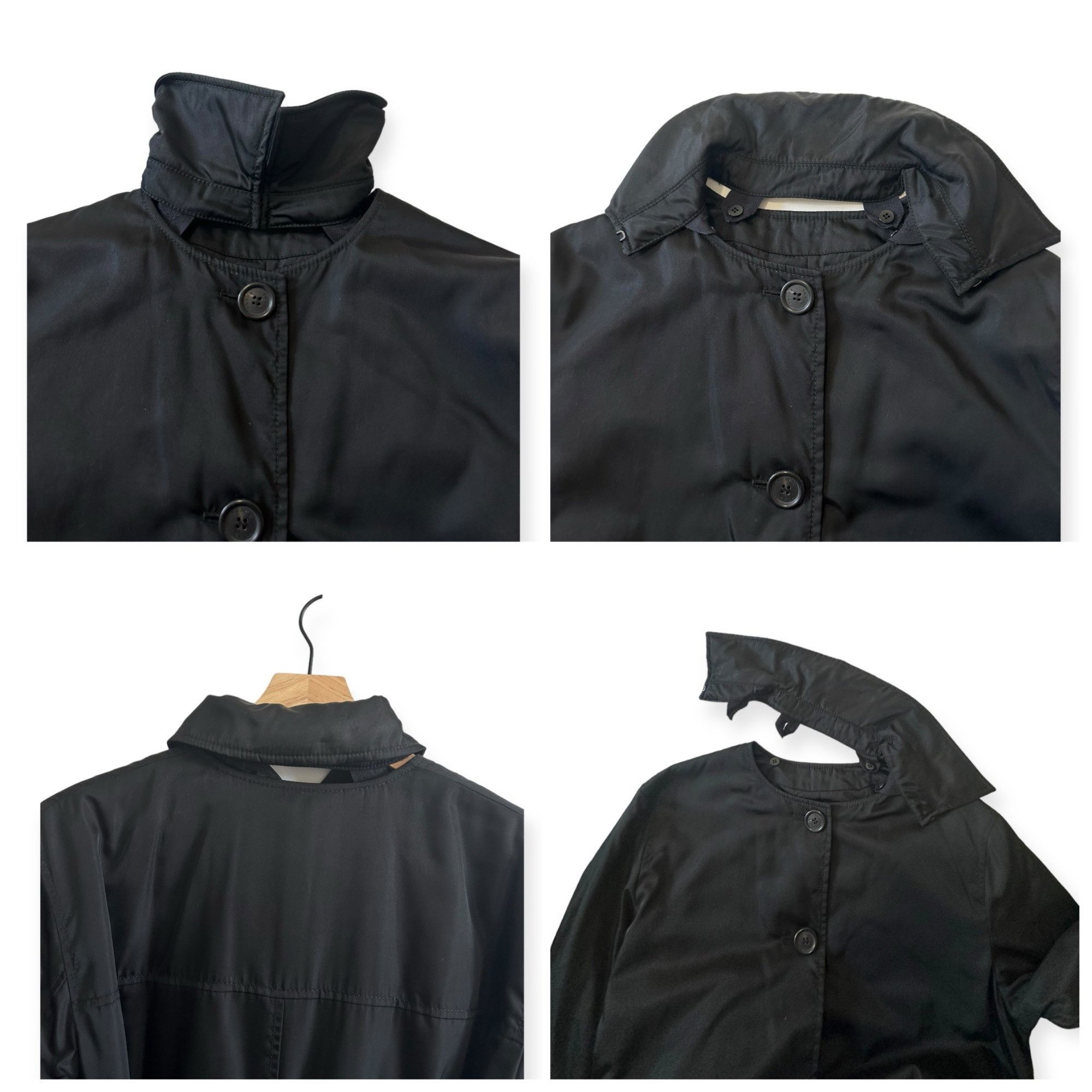 Prada Prada Black Nylon Single-breasted Trench Coat, 46 Italy Size L / US 10 / IT 46 - 11 Thumbnail