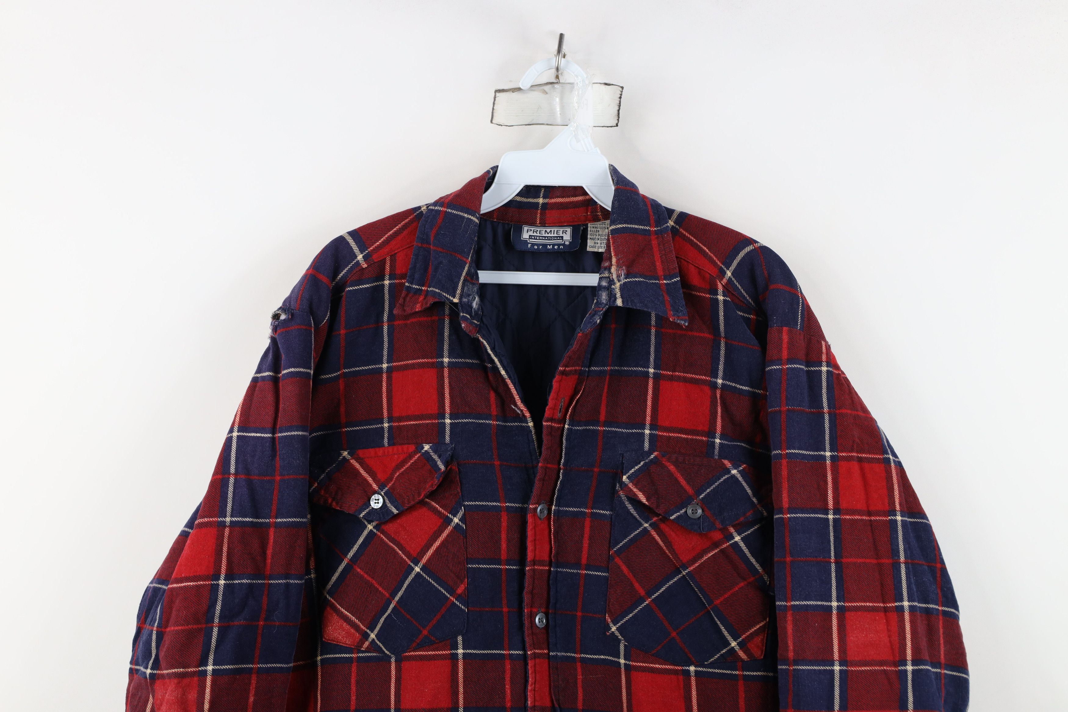 Vintage Vintage 90s Streetwear Flannel Button Shirt Jacket Jac Shirt Size US M / EU 48-50 / 2 - 2 Thumbnail