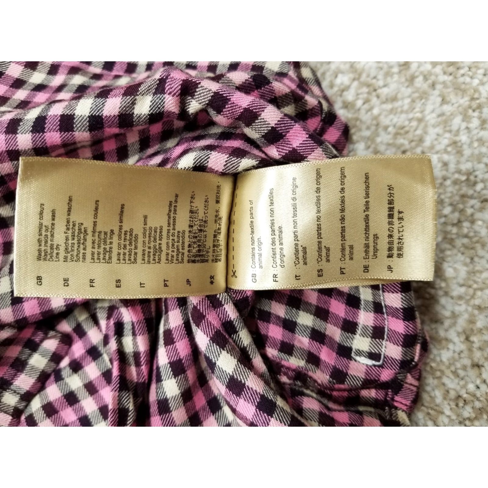 Scotch & Soda Scotch & Soda Shirt Men S Pink Black Check 100% Viscose Amsterdam Blauw Size US S / EU 44-46 / 1 - 6 Thumbnail