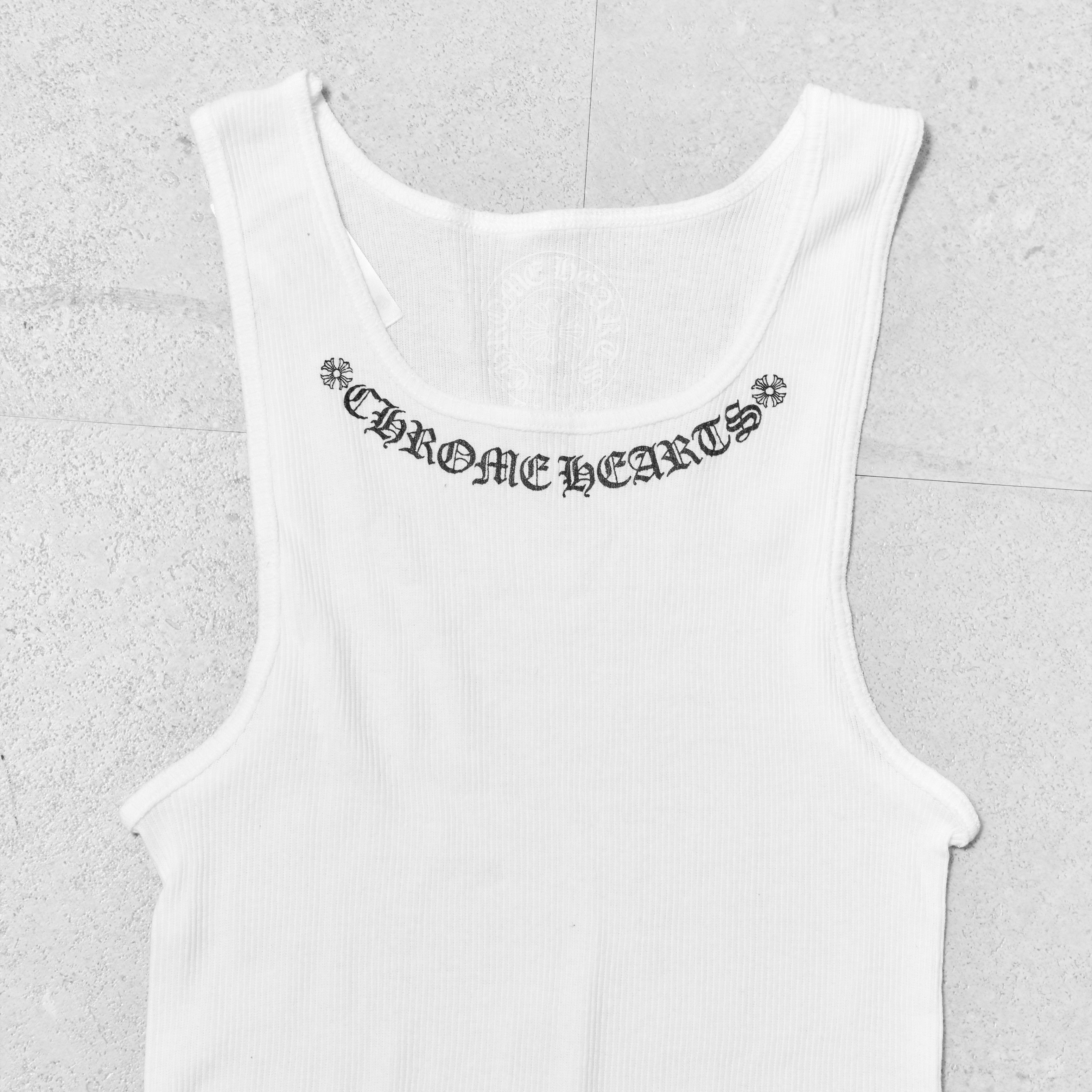 Chrome Hearts Chrome Hearts x Mayumi Foti Neck Logo Tank Top White Size S / US 4 / IT 40 - 4 Thumbnail
