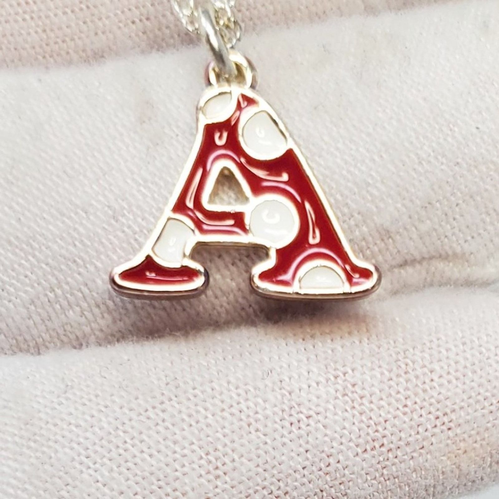 Disney Disney Minnie Mouse Polka Dot Initial A Enamel Necklace Size ONE SIZE - 3 Thumbnail