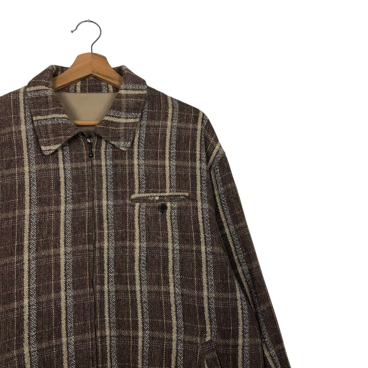 Japanese Brand 🔥VINTAGE CHORE JACKET WOOL ZIPPER VERRINE TARTAN DESIGN Size US L / EU 52-54 / 3 - 8 Thumbnail