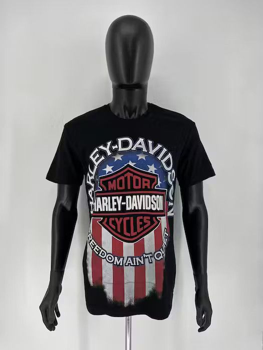 Harley Davidson × Vintage Y2K Harley Davidson Freedom American Flag Tee Size US XL / EU 56 / 4 - 8 Thumbnail