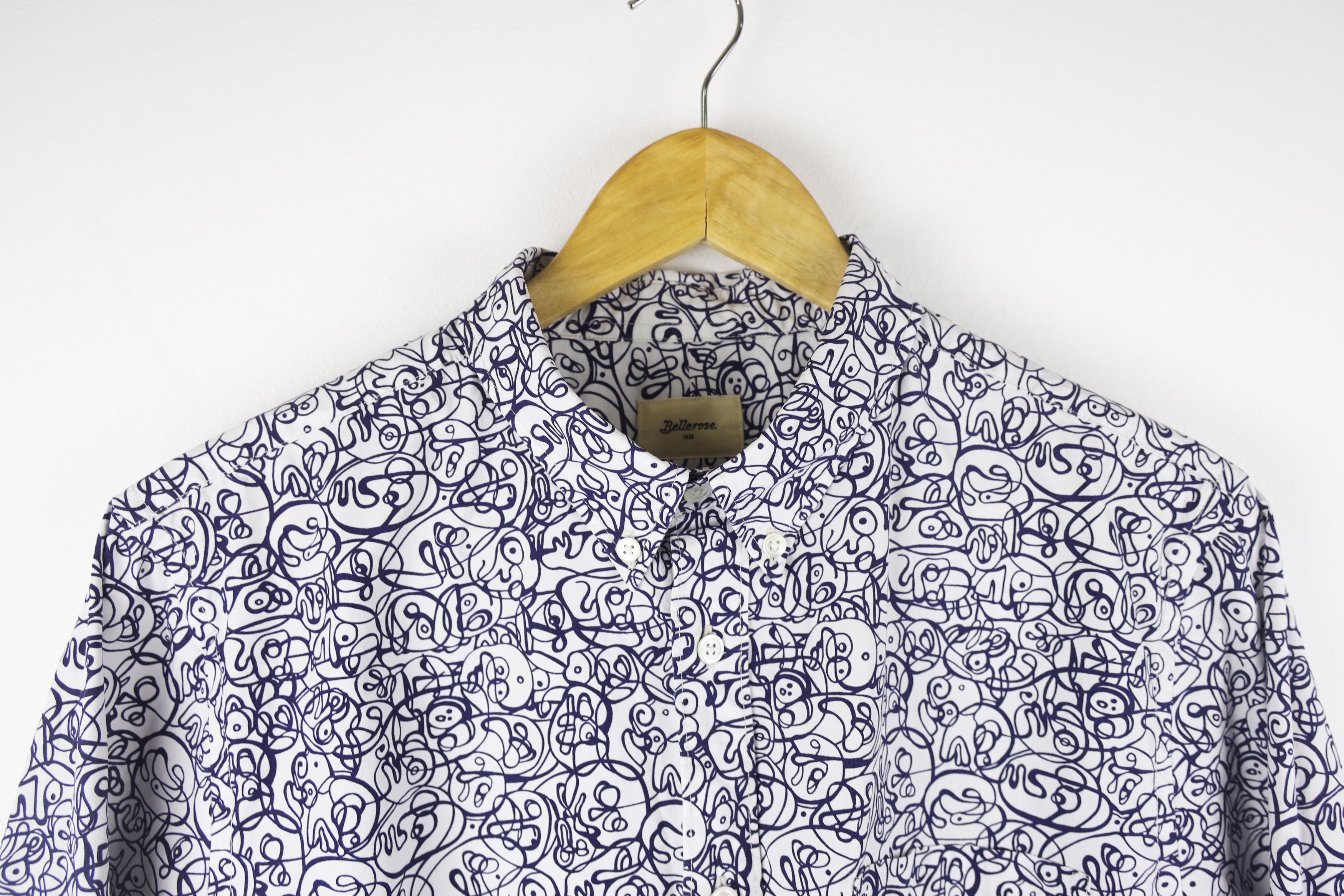 Bellerose Bellerose Mire Abstract Cotton Oxford Shirt Avant Garde Size US XL / EU 56 / 4 - 2 Thumbnail