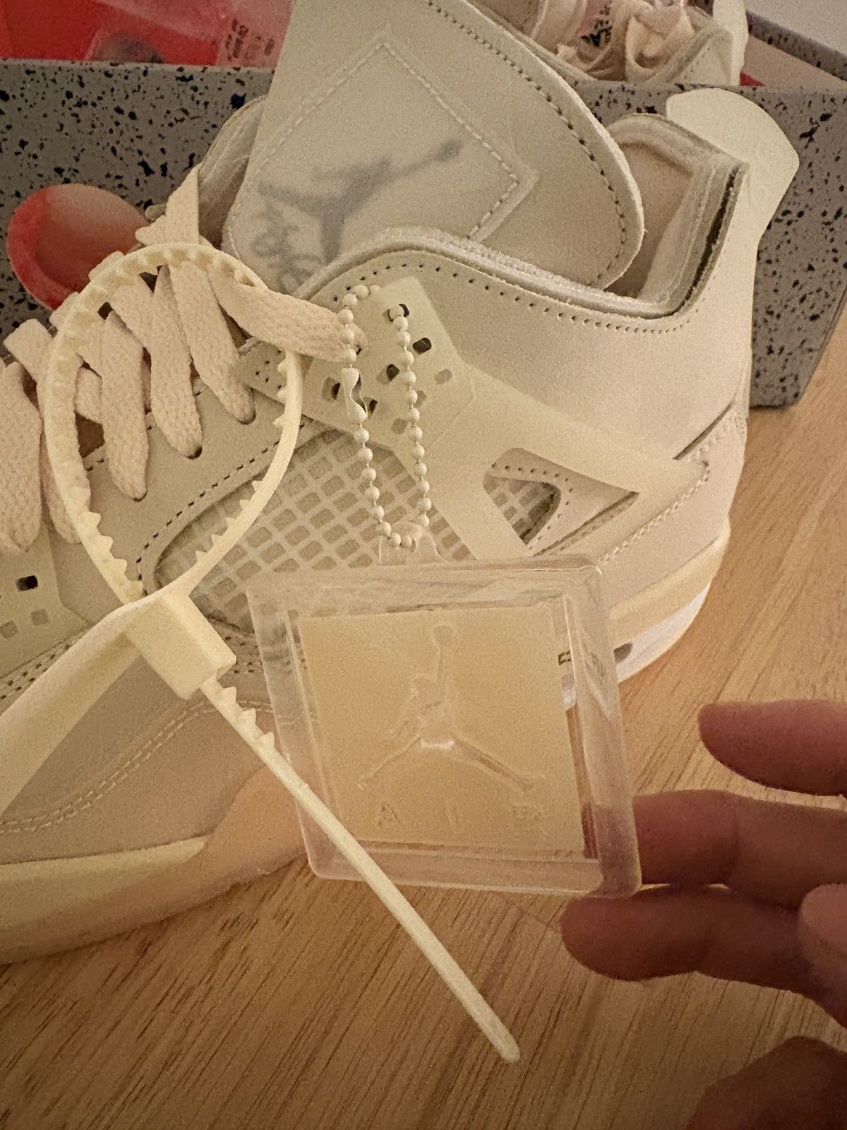Nike × Off-White Air Jordan 4 Retro SP OFF WHITE Size US 8.5 / EU 41-42 - 9 Thumbnail
