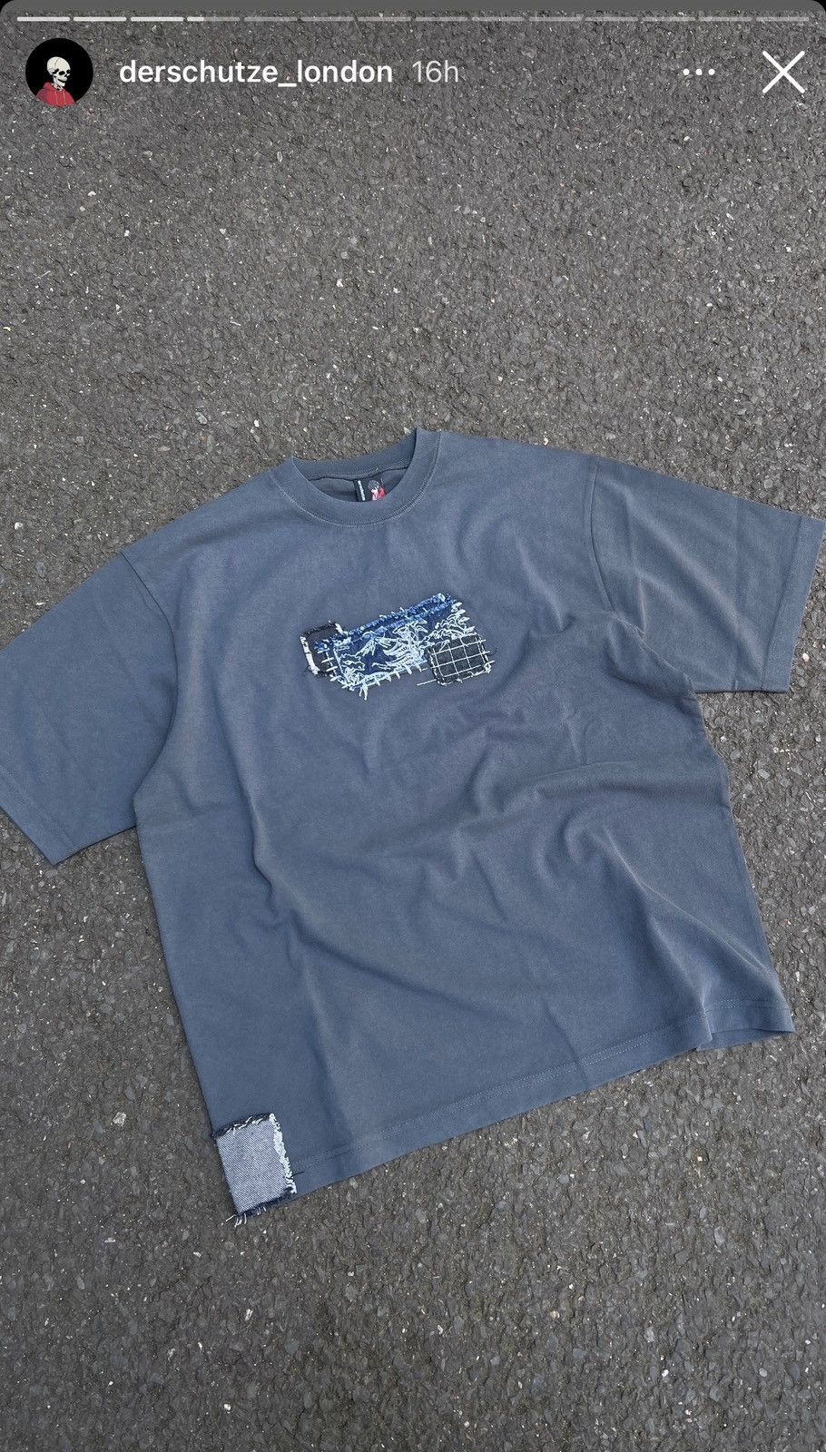 Derschutze BORO SASHiKO BOXY HEAVYWEiGHT TEE PATCHWORK STEEL BLUE Size US L / EU 52-54 / 3 - 24 Thumbnail