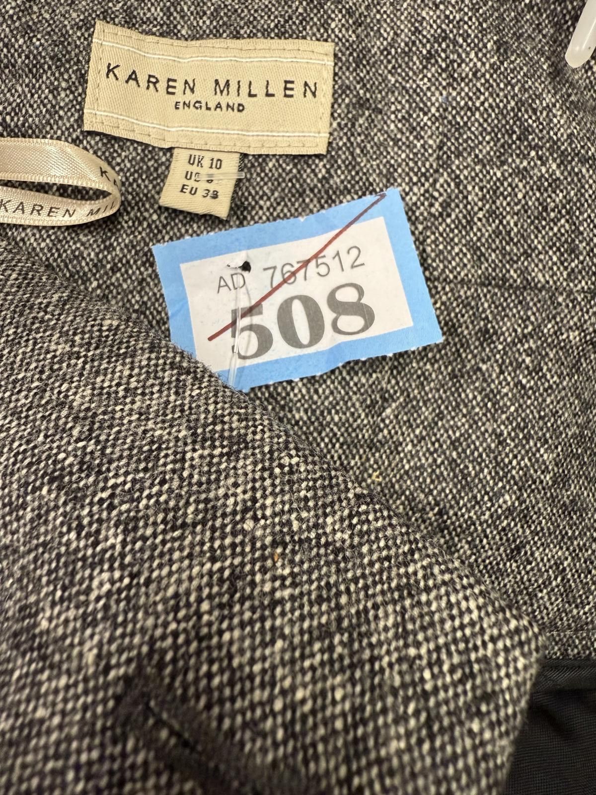 Other Karen Millen Grey Wool Blend High Waist Trousers UK 10 EU 38 Size 28" / US 6 / IT 42 - 2 Thumbnail