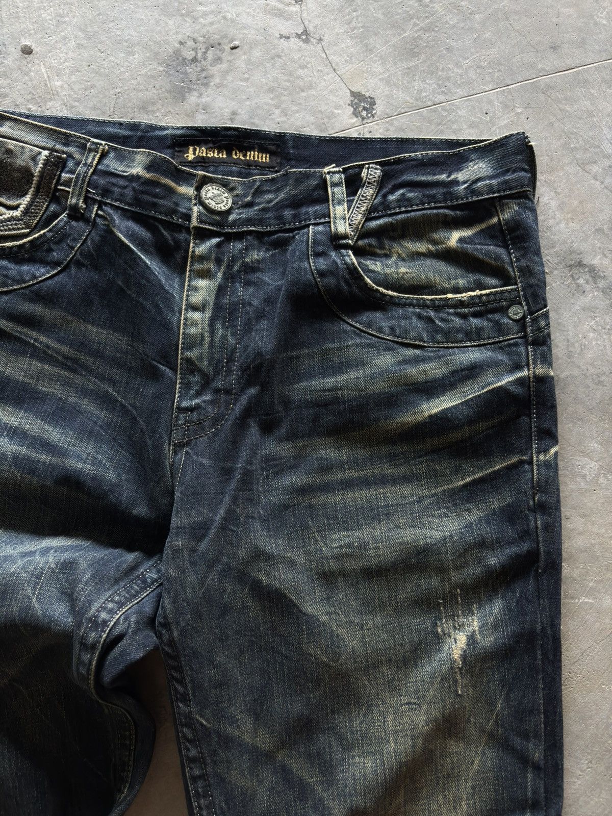 Hysteric Glamour PASTA DENIM rusty mud fade wash distressed japanese punk Size US 35 - 9 Thumbnail