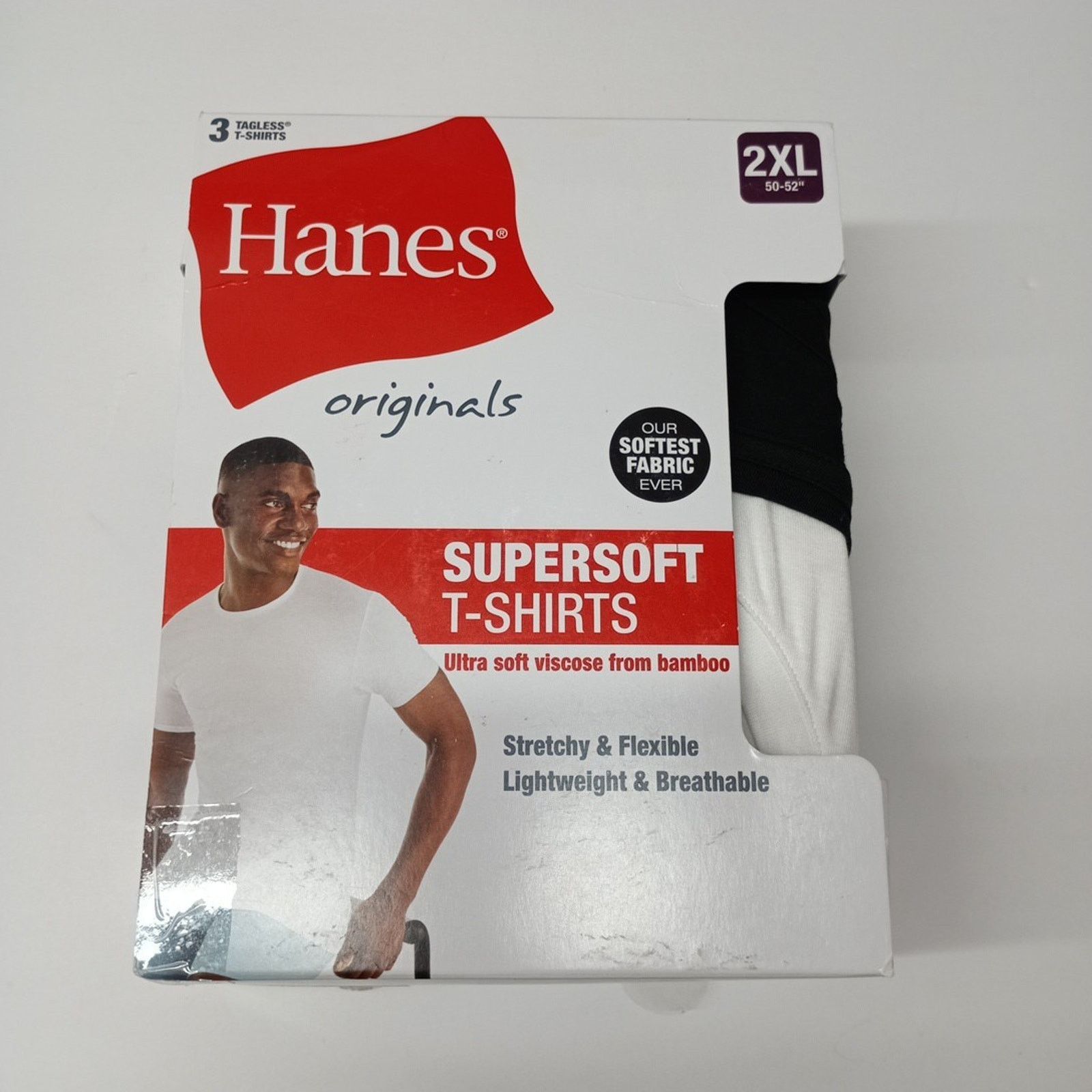 Hanes Hanes 3 Pack Supersoft Tagless T-shirt Mens Size 2XL (50-52) Size US XXL / EU 58 / 5 - 1 Thumbnail