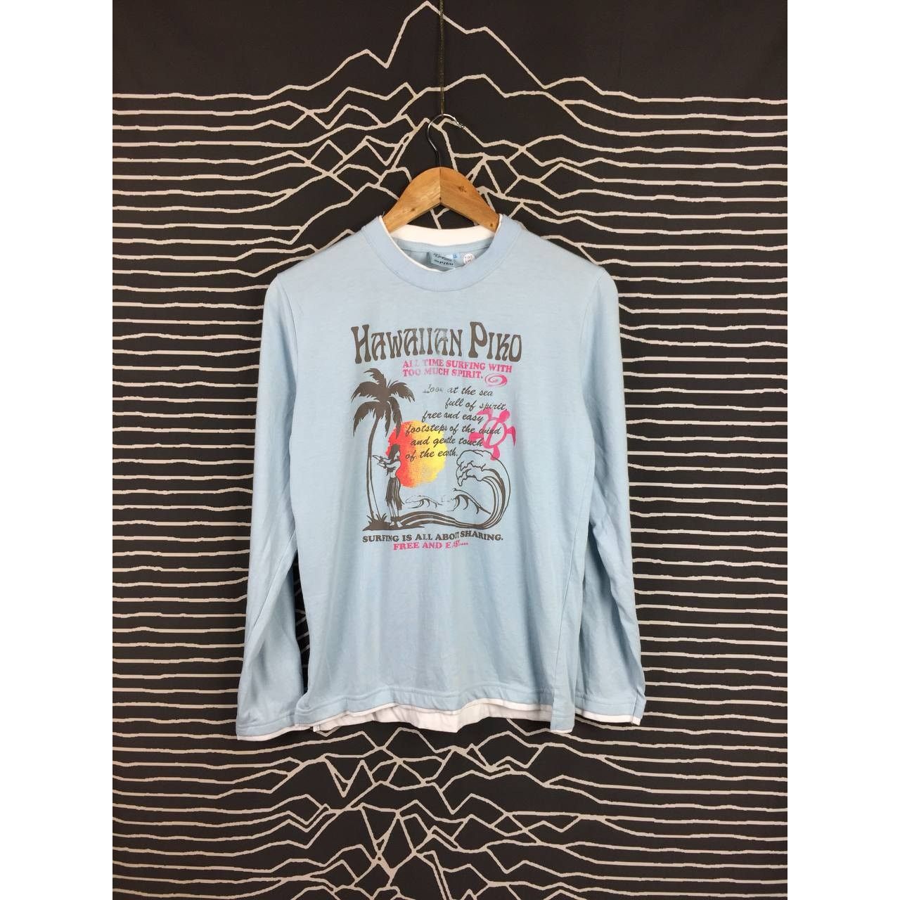 Vintage Piko Hawaiian Longboard Wear Longsleeve Tee Youth LL Size US S / EU 44-46 / 1 - 2 Thumbnail