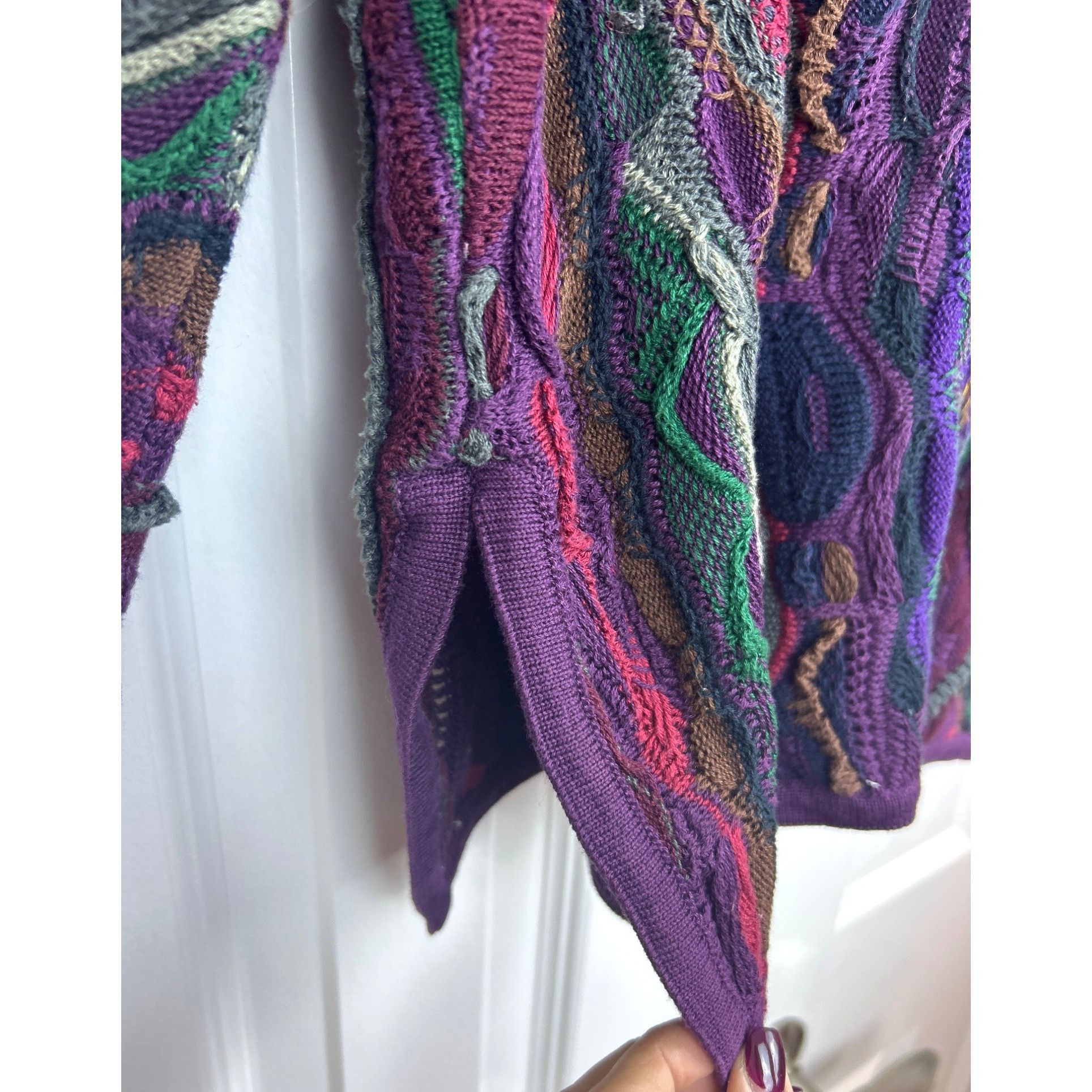 Coogi Rare Coogi Purple Multi Sweater 90's Metal Clasp Nec Size US M / EU 48-50 / 2 - 5 Thumbnail