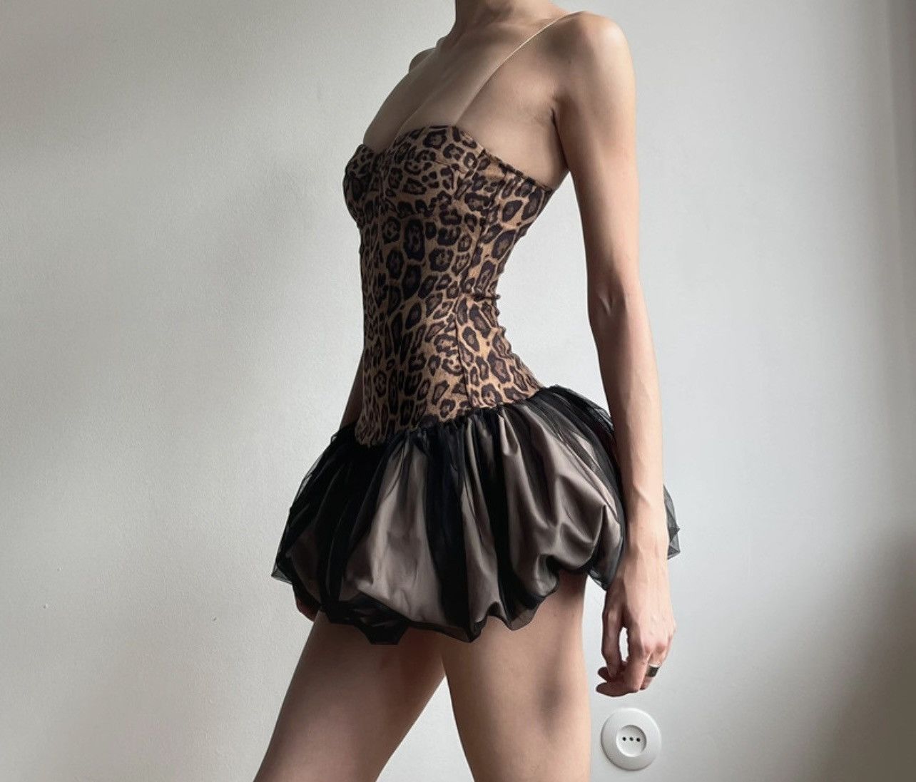 Other Leopard tutu dress with open shoulders glamor y2k ballerina Size S / US 4 / IT 40 - 2 Thumbnail