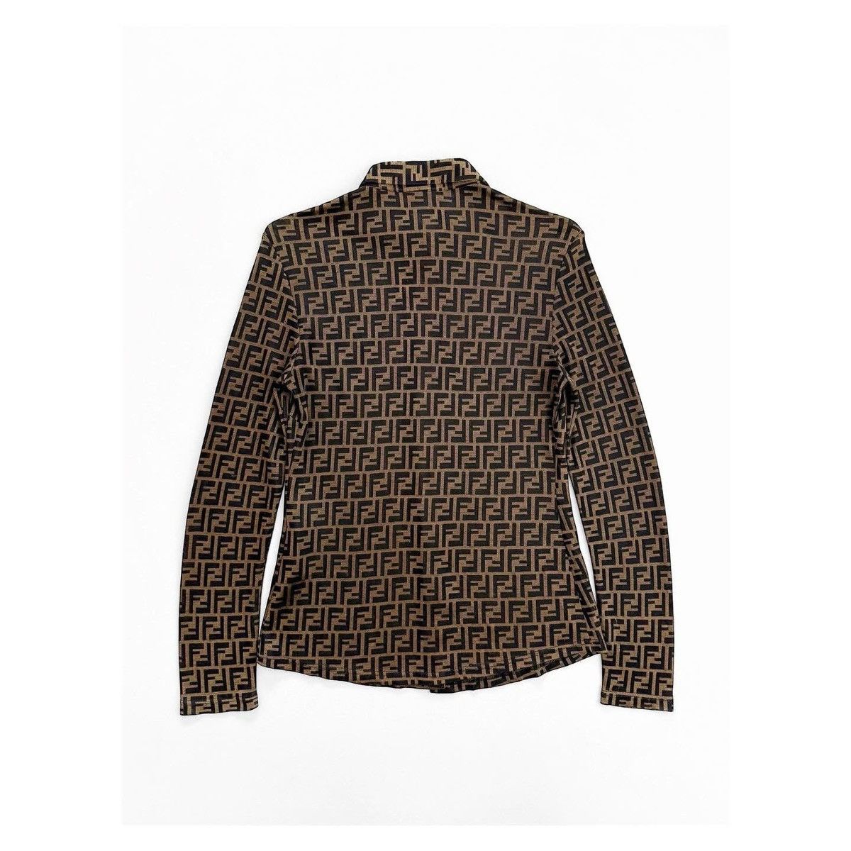 Fendi Fendi Zucca Monogram FF Logo Rayon Shirt Size M / US 6-8 / IT 42-44 - 5 Thumbnail