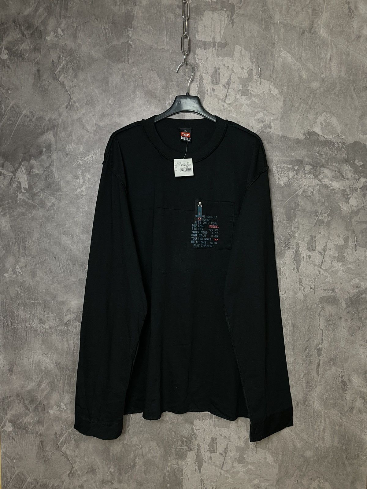 Diesel × Vintage DIESEL PHYSICAL ORANGE LOGO LONG SLEEVE SWEATSHIRT Size US XXL / EU 58 / 5 - 1 Thumbnail