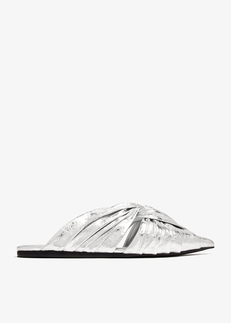 Givenchy o1w1db10525 Twist Mules in Silver Size US 6 / IT 36 - 1 Thumbnail