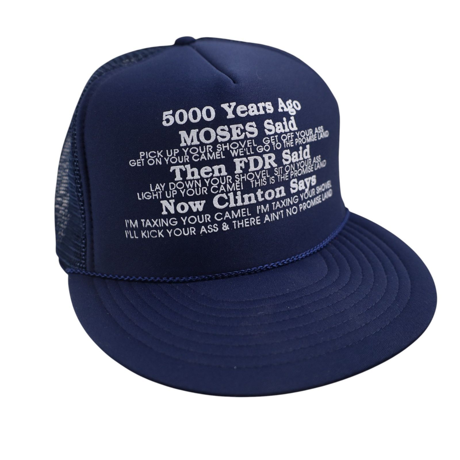 Vintage Vintage Moses, FDR, Clinton Taxation Graphic Trucker Hat Size ONE SIZE - 2 Thumbnail