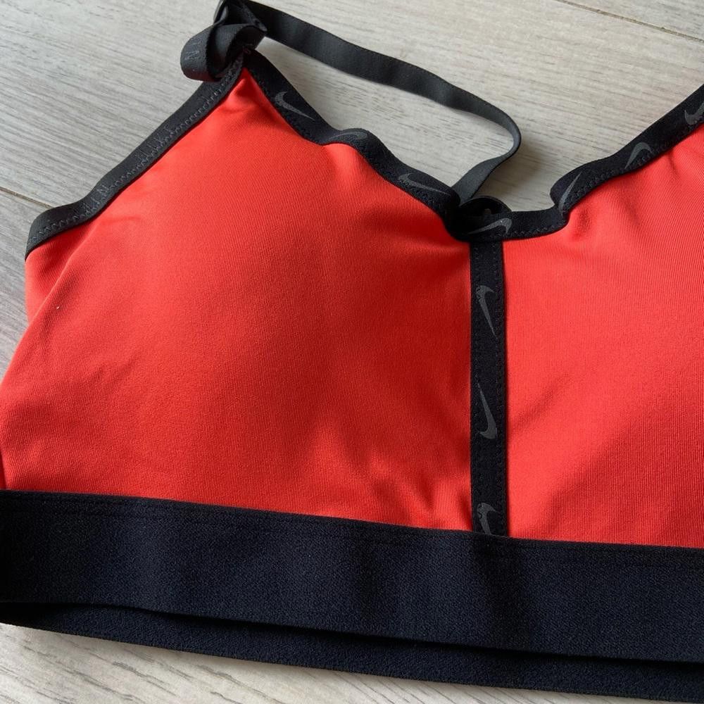Nike Nike Red and Black Indy Padded Sports Bra Size ONE SIZE - 1 Thumbnail