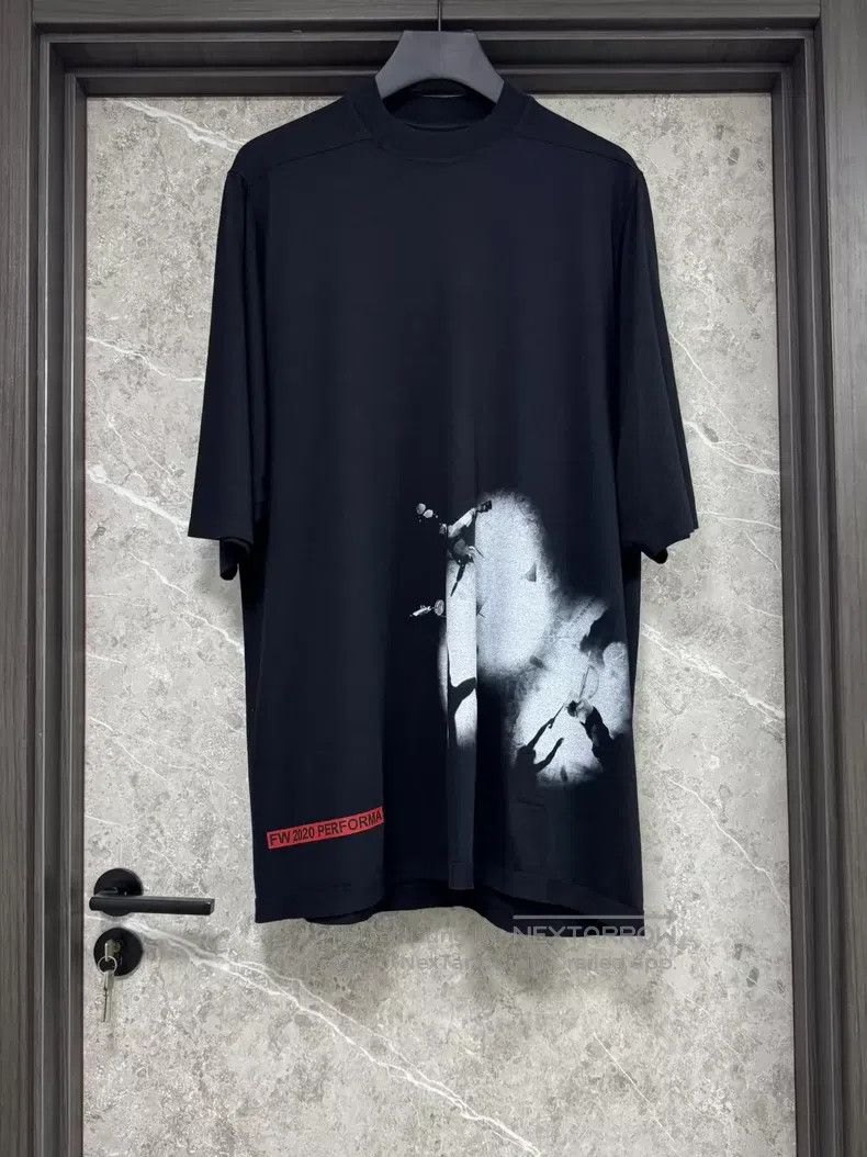 RICK OWENS Five-quarter sleeve mid-sleeve T-shirt tee