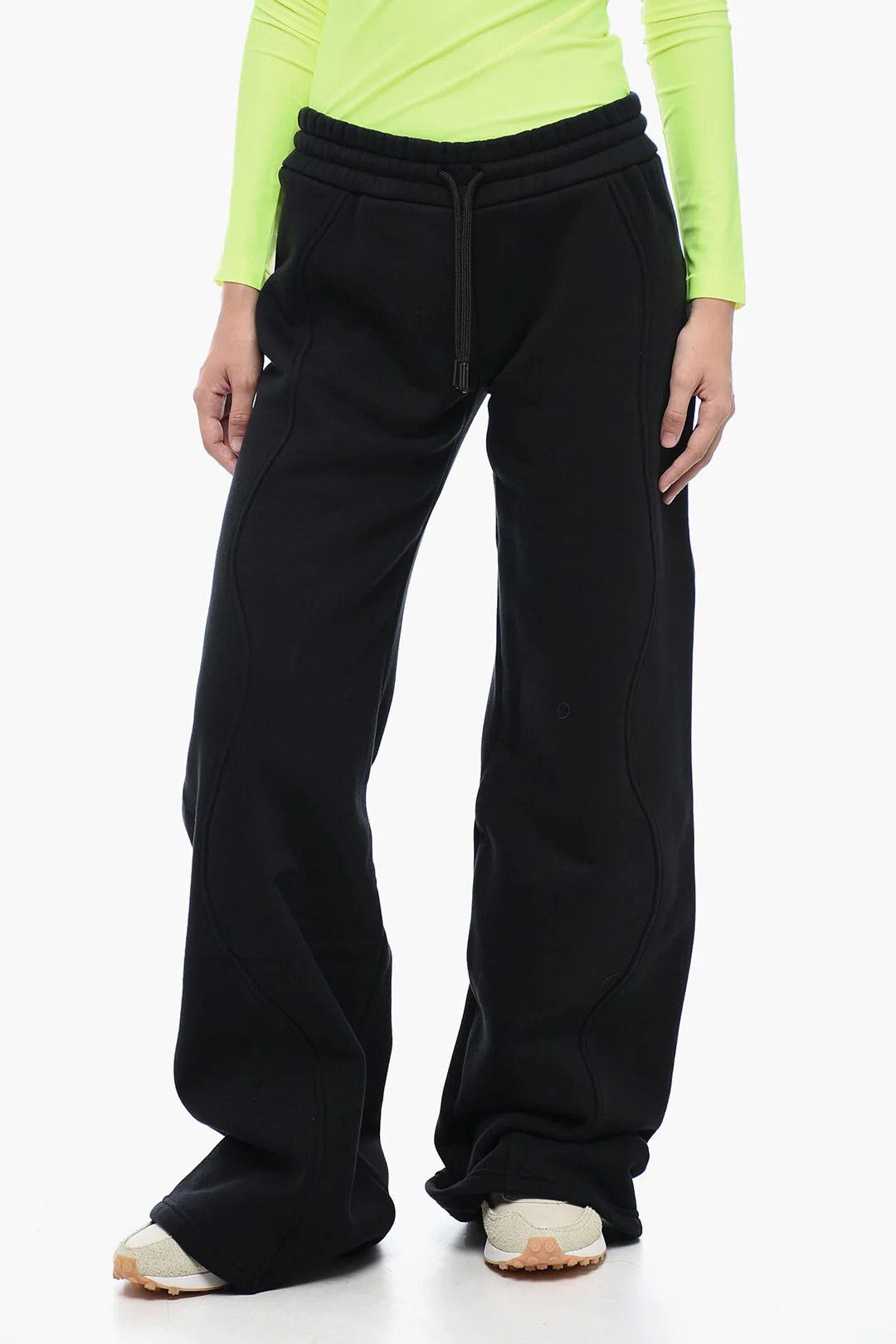 Off-White og1mm0426 Brushed-Cotton Straight-Fit Joggers in Black Size 27" / US 4 / IT 40 - 1 Thumbnail