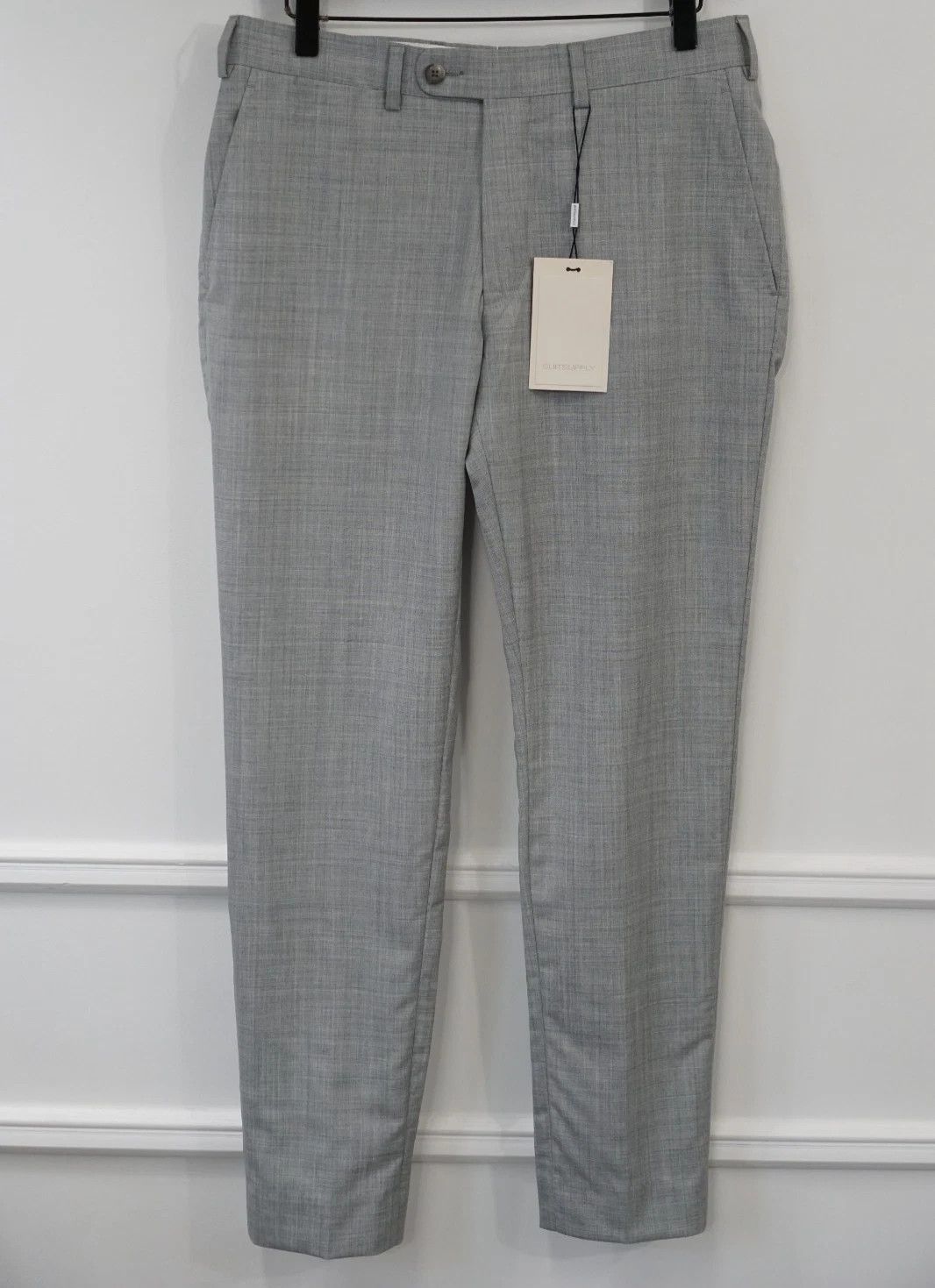 Suitsupply Men Suitsupply Pants Grey Wool S120 Soho Turn Up UK/US36 Size 36R - 1 Thumbnail