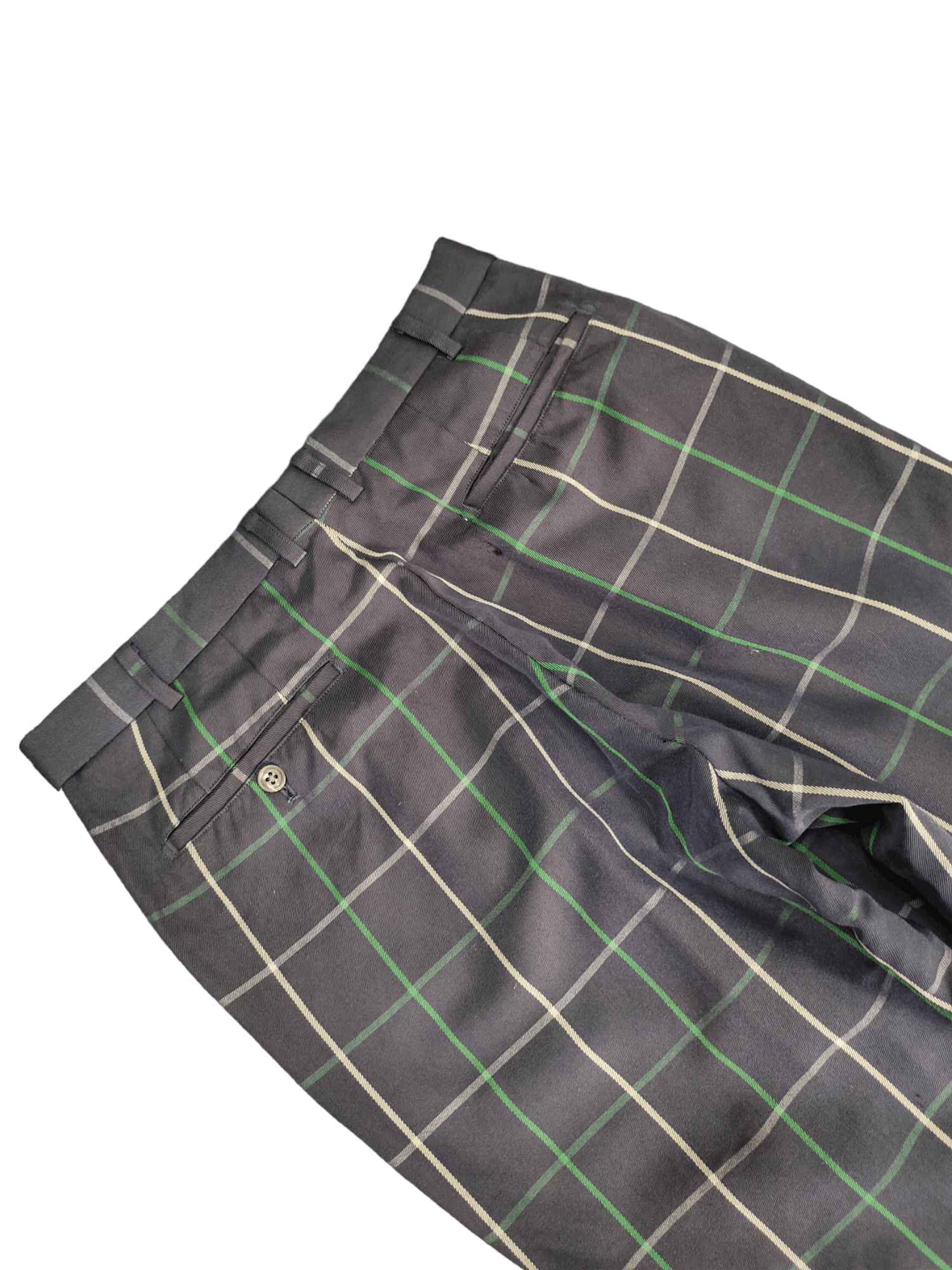 Burberry Vintage 90s Burberrys Checkered Wool Baggy Pants Size US 31 - 15 Thumbnail