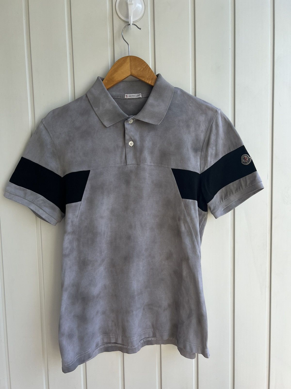 Moncler Moncler Polo Garment Washed T shirt Size US M / EU 48-50 / 2 - 1 Thumbnail