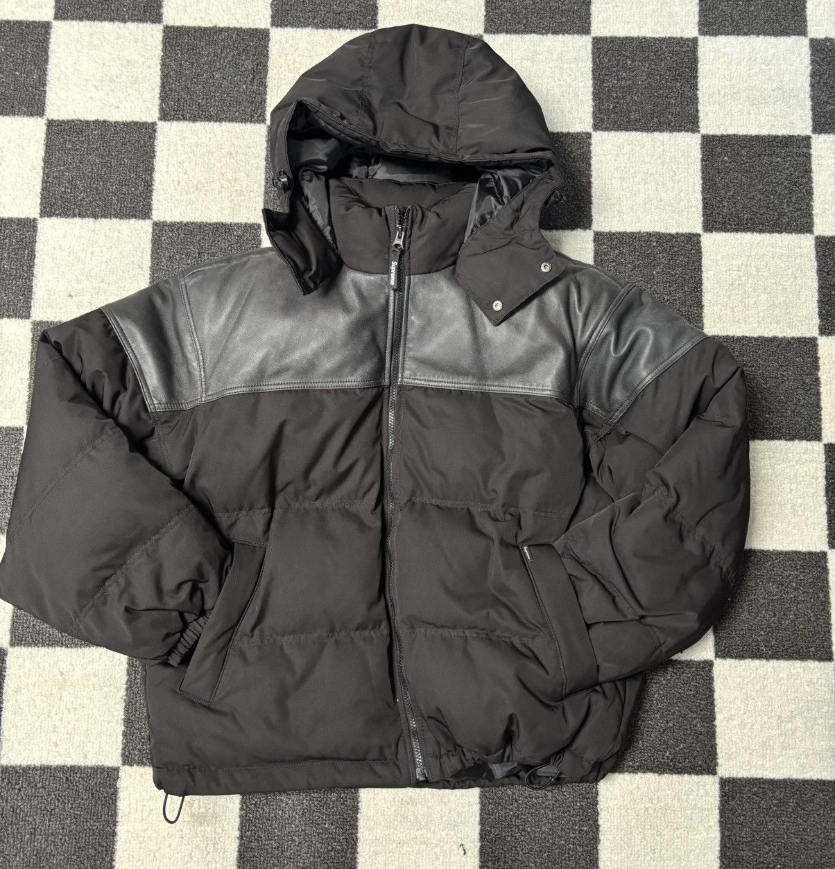 Supreme Supreme Leather Yoke Puffer Jacket Size US S / EU 44-46 / 1 - 1 Thumbnail