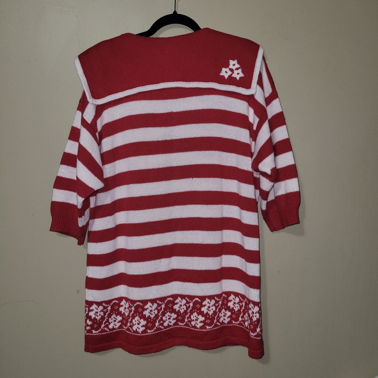 & Other Stories C.S.T. Studio Red White Striped Knit Sweater Top Women’s 1X Size XL / US 12-14 / IT 48-50 - 8 Thumbnail