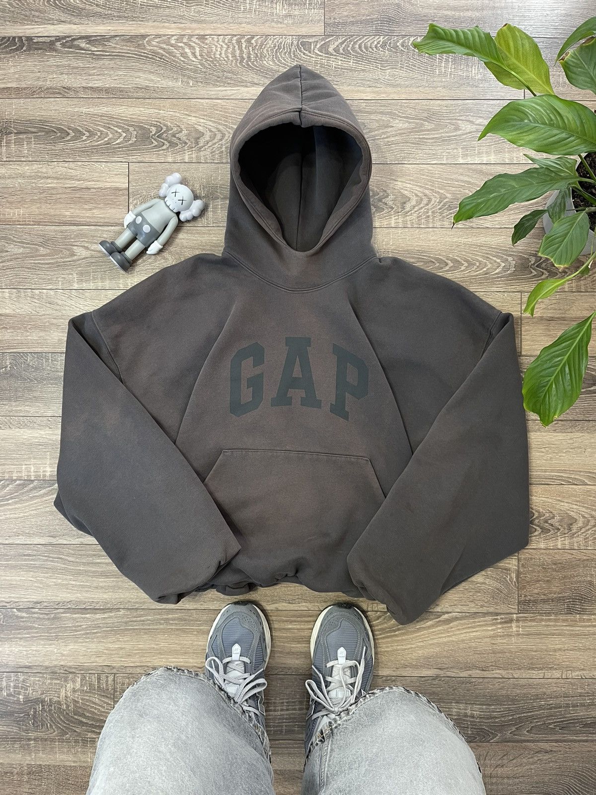 image of Yeezy Gap Balenciaga Dove Hoodie in Black, Men's (Size Small)