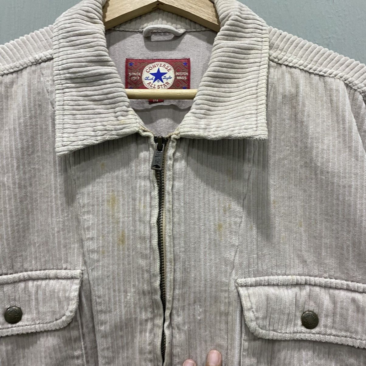 Converse Vintage 90s Converse All Star Corduroy Zip-Up Work Jacket Size US M / EU 48-50 / 2 - 7 Thumbnail