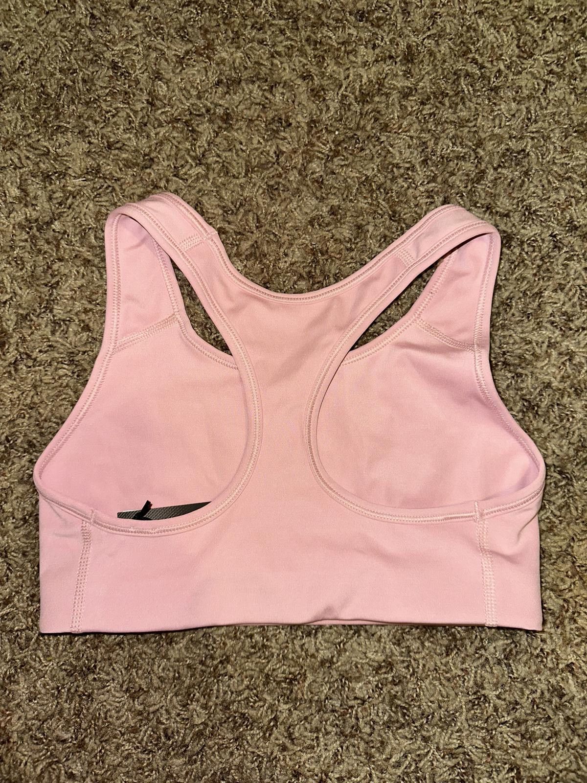 Nike Nike Pro Swoosh Pink Medium Support Bra Women's (Non PAD) Size ONE SIZE - 5 Thumbnail