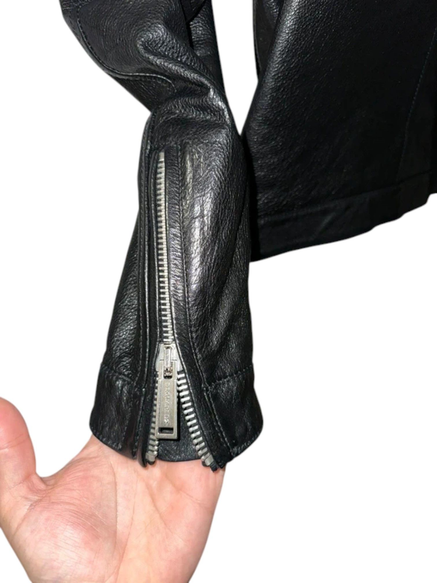 Dsquared2 Dsquared2 Leather & Pony Hair Biker Jacket c.2010s Size US S / EU 44-46 / 1 - 13 Thumbnail