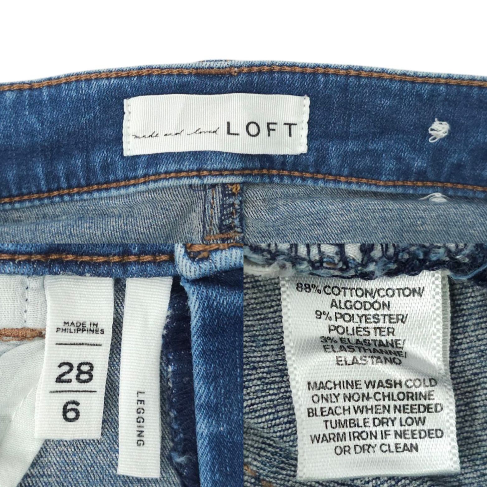 Loft Loft Legging Jean Mid Rise Womens Size 28/6 Stretch Medium W Size 28" / US 6 / IT 42 - 7 Thumbnail