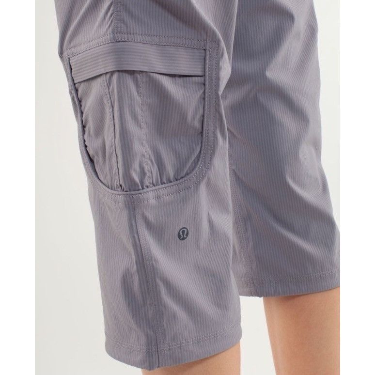 Lululemon Lululemon Fossil Gray Yoga Camp Crop Pants Size 4 With Draws Size 27" / US 4 / IT 40 - 11 Thumbnail