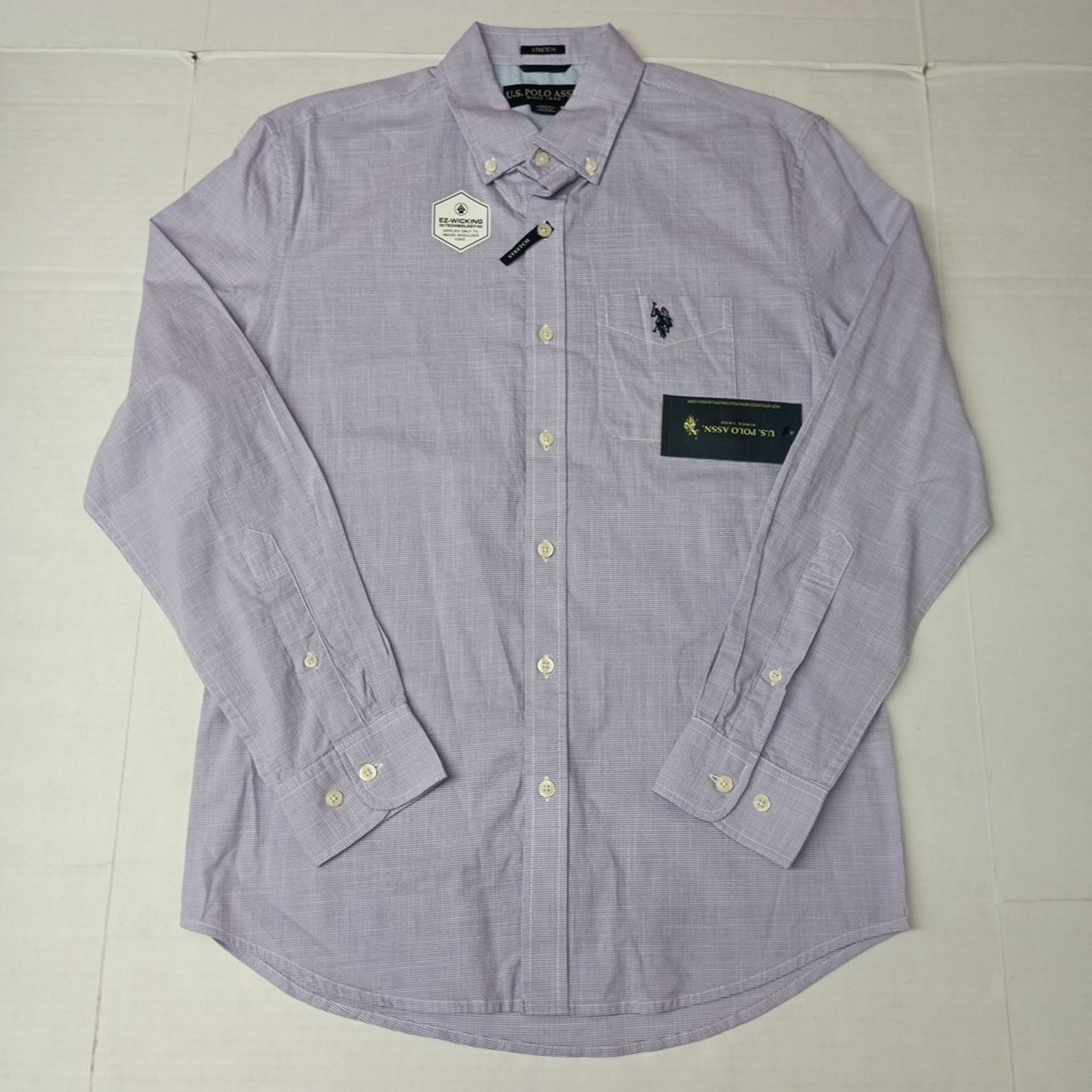 U.S. Polo Assn. U.S. Polo Assn. Button Woven Shirt Men's S Violet Checkered Size US S / EU 44-46 / 1 - 1 Thumbnail