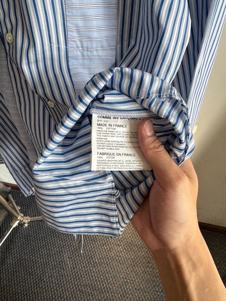 Comme des Garcons Comme Des Garcons Striped Patchwork Shirt Size M / US 6-8 / IT 42-44 - 5 Thumbnail