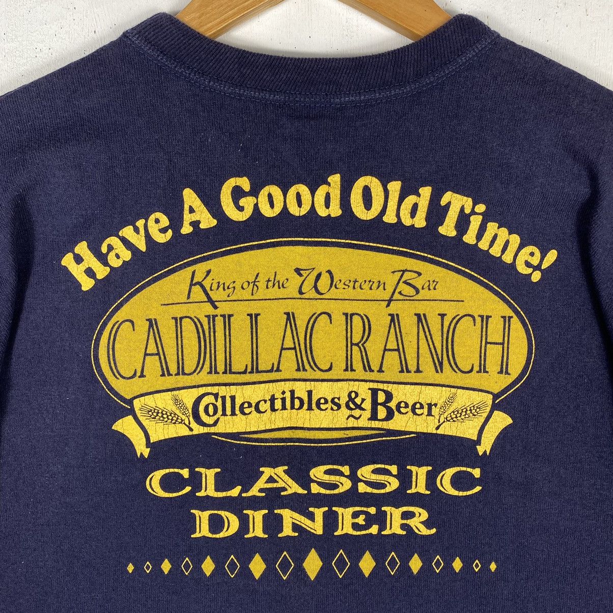The Flat Head THE FLAT HEAD Cadillac Ranch Classic Diner Indigo Tee Size US XL / EU 56 / 4 - 3 Thumbnail