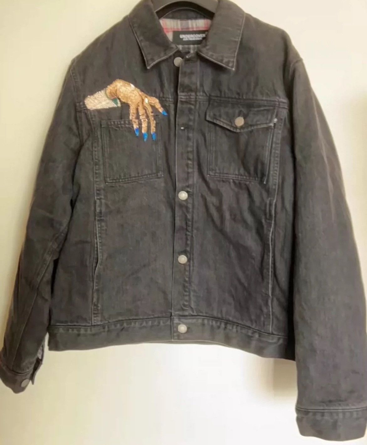 Undercover Ghost Hand Denim Jacket With Thickened Lining 2407 