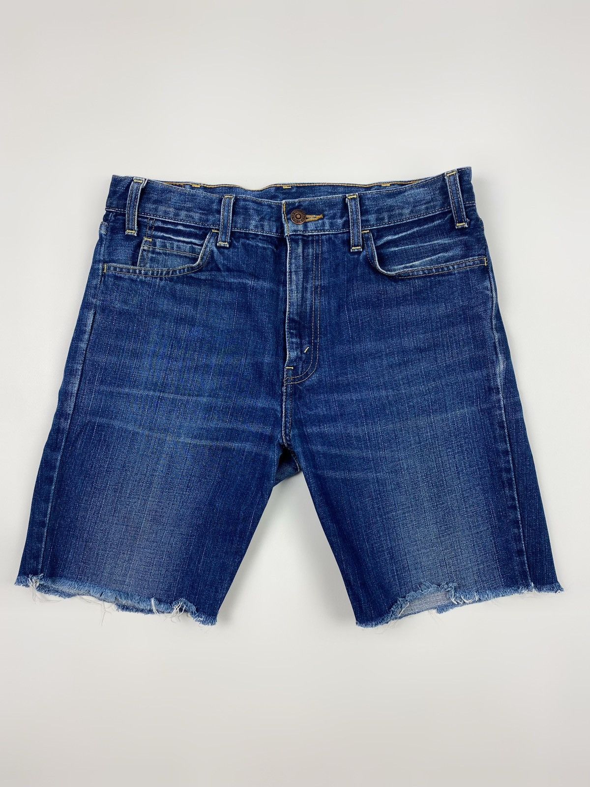 Levi's 2000’s Vintage Levi’s 646 Orange Tab Cut Off Denim Shorts Size US 31 - 2 Thumbnail
