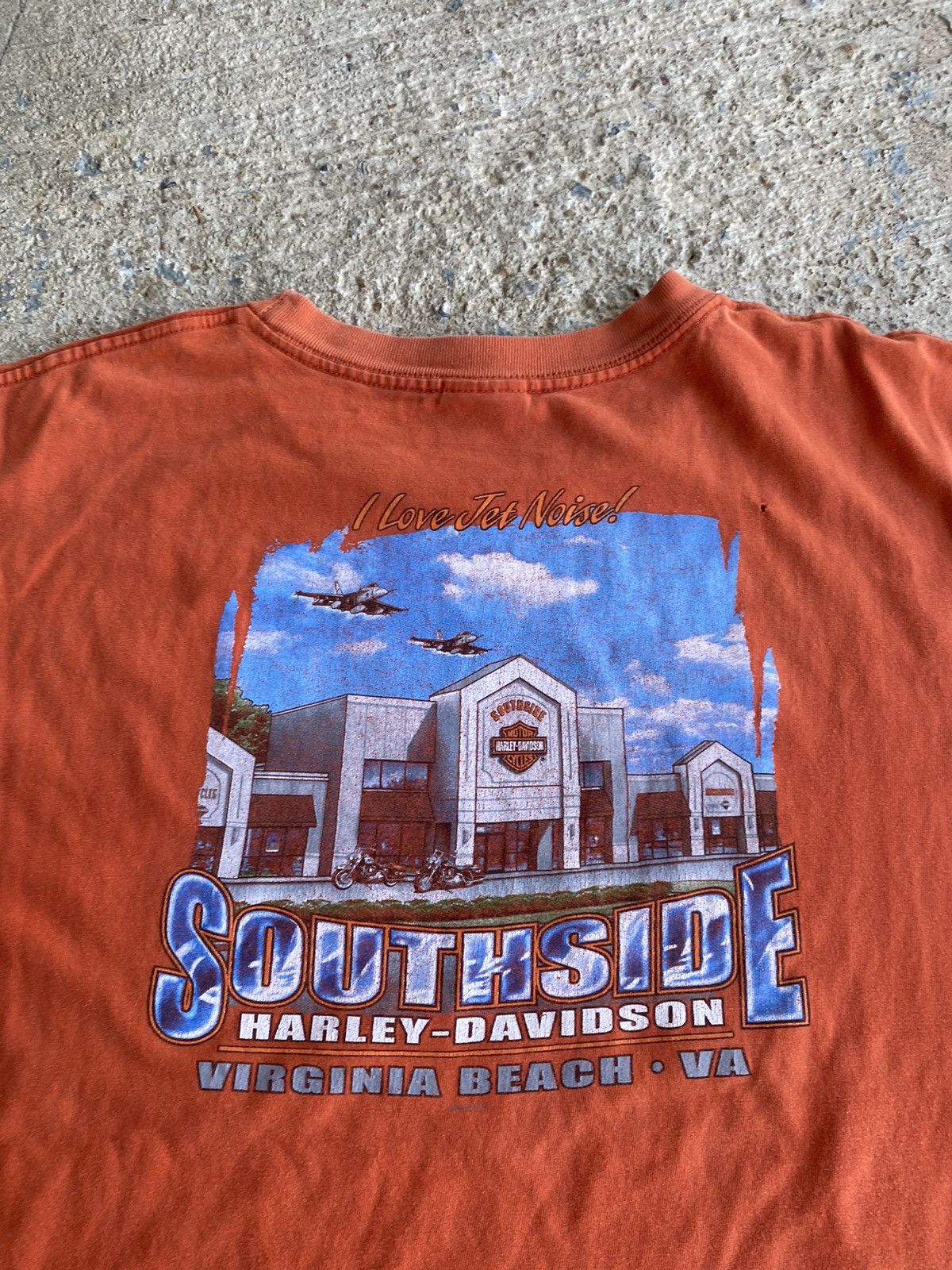 Harley Davidson × Vintage Vintage Y2K Harley Davidson Faded Orange Shirt Size US XL / EU 56 / 4 - 7 Thumbnail