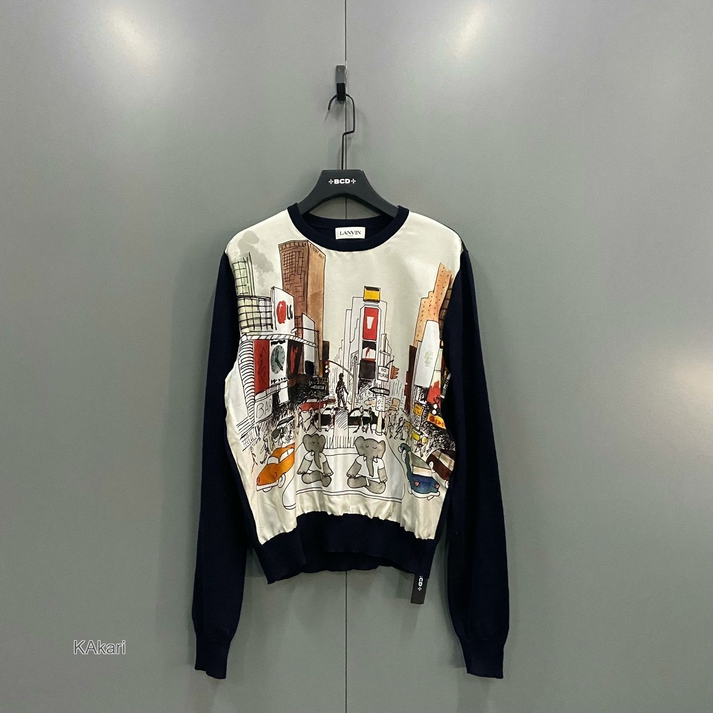 Lanvin LANVIN City Elephant Knit Sweater Size US XL / EU 56 / 4 - 1 Thumbnail