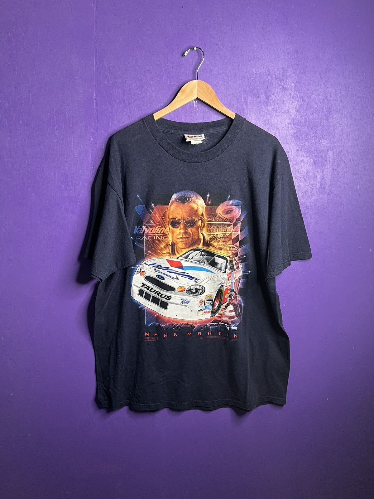NASCAR × Vintage Vintage 90s Mark Martin nascar fireworks tee Size US XL / EU 56 / 4 - 1 Thumbnail