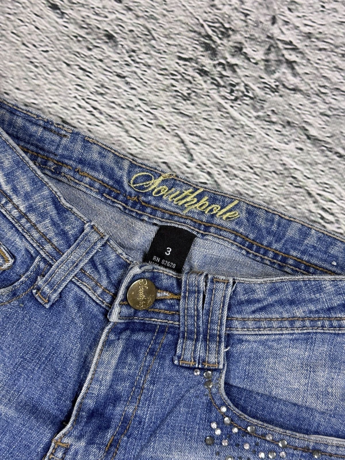Southpole Southpole flared jeans denim pants Y2K rhinestones Size 26" / US 2 / IT 38 - 7 Thumbnail